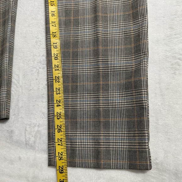 Nine West Plaid High Rise Pleated Dress Pants Size 6 Straight Business Casual - Picture 11 of 15